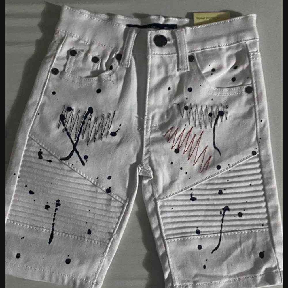 White summer short
